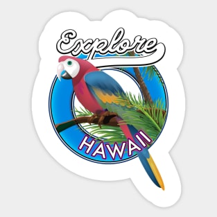 Explore Hawaii retro logo Sticker